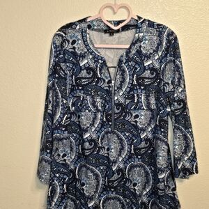 Blue Paisley Women's Top